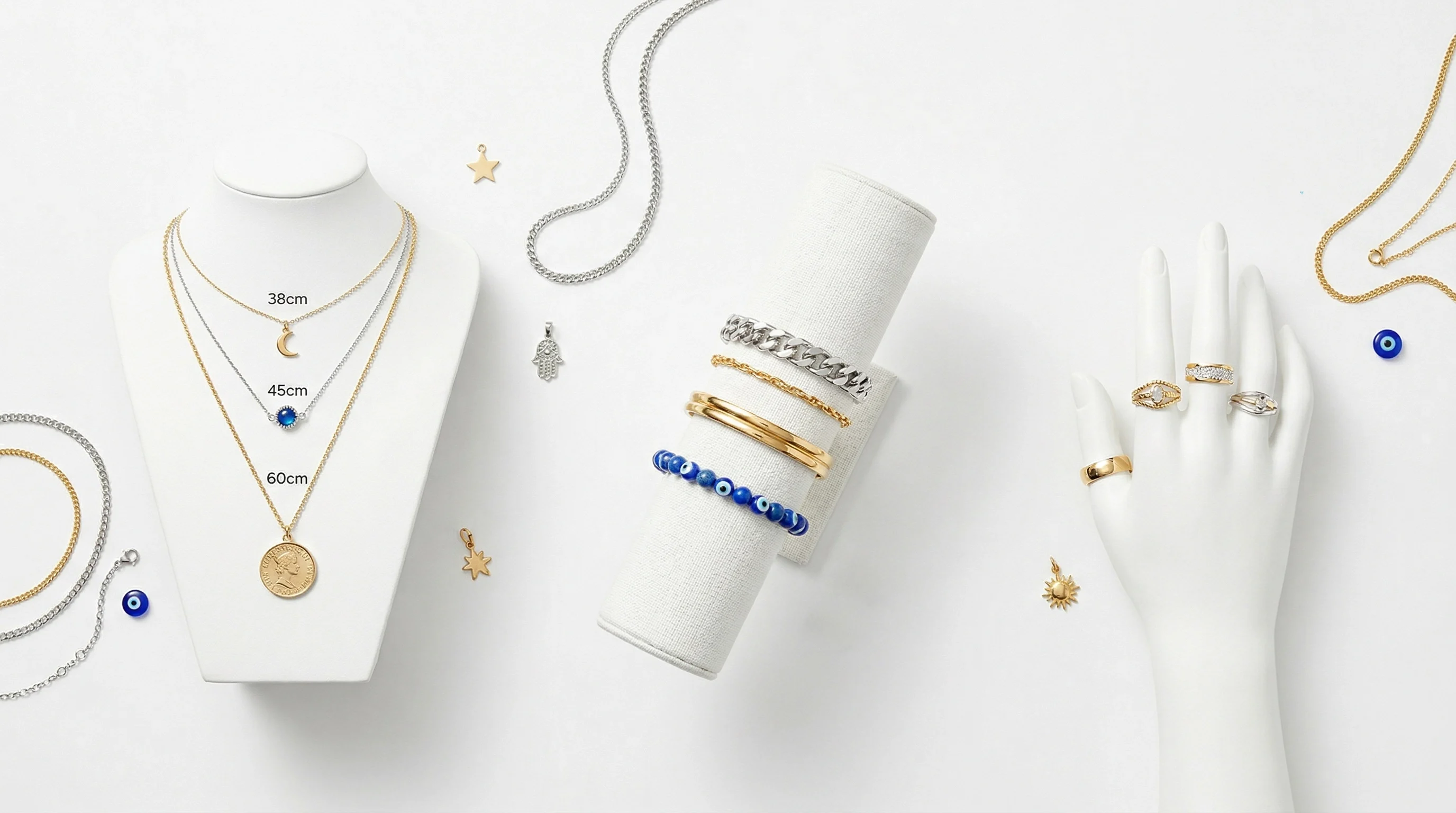 Como combinar varias joyas: guia completa de layering