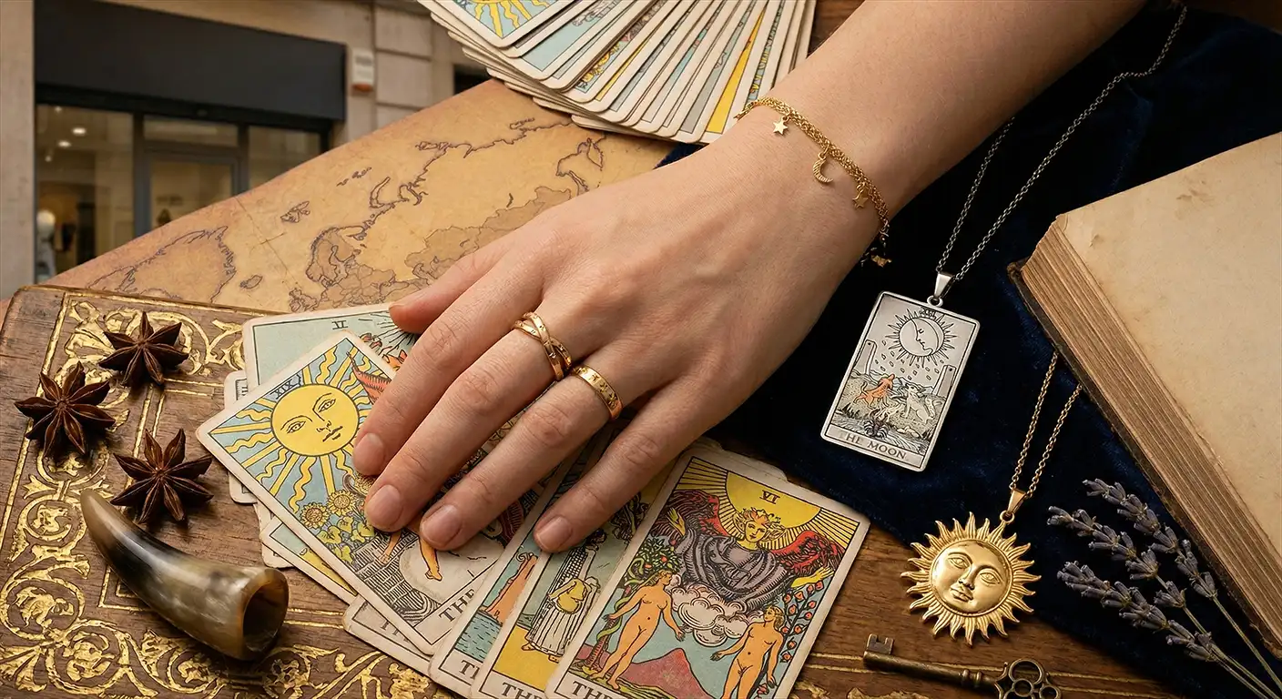 Significado de las Cartas del Tarot en Joyeria: El Sol, La Luna y Los Enamorados
