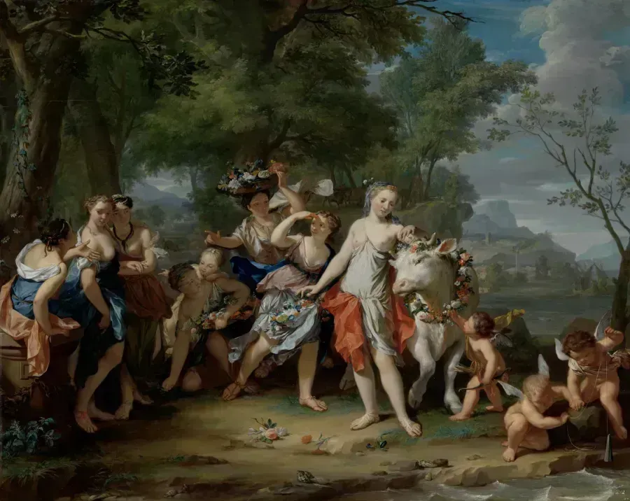 Похищение Европы, картина Николаса Верколье, 1735 - 1740, Рейксмузеум, Амстердам