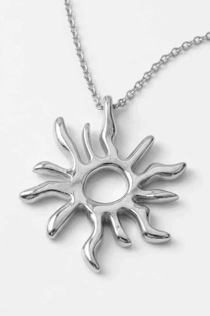 COLGANTE SOL RADIANTE PLATEADO