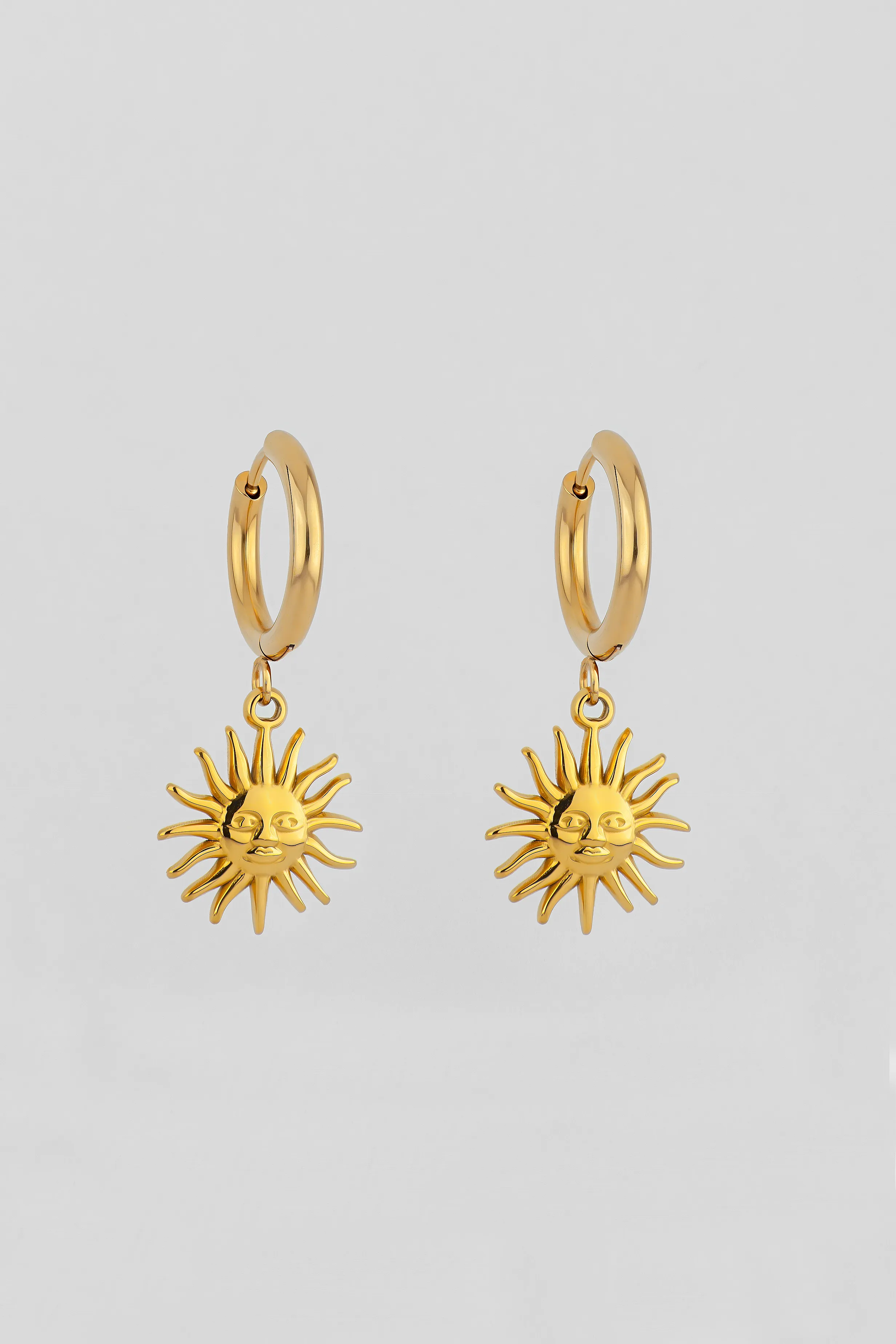PENDIENTES AROS CON SOL