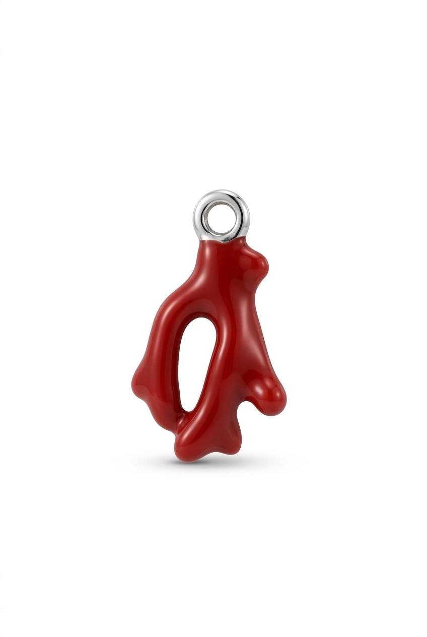 КУЛОН КОРАЛЛ КРАСНЫЙ ЗОЛОТО