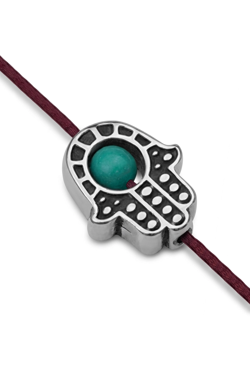 БУСИНА ХАМСА СЕРЕБРИСТАЯ превью 2